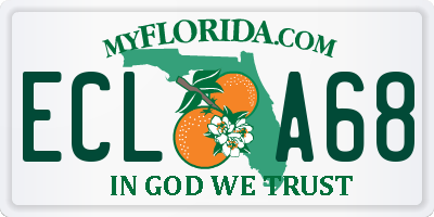 FL license plate ECLA68