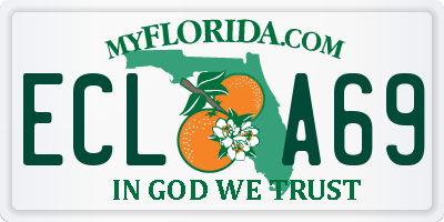 FL license plate ECLA69