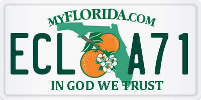 FL license plate ECLA71