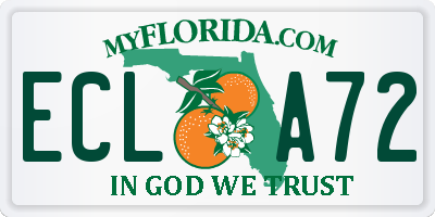FL license plate ECLA72