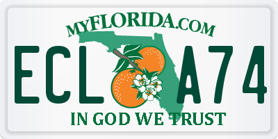 FL license plate ECLA74