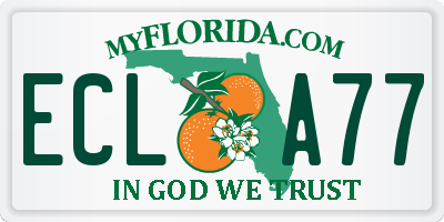 FL license plate ECLA77