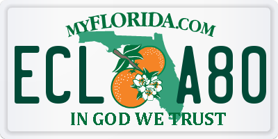 FL license plate ECLA80