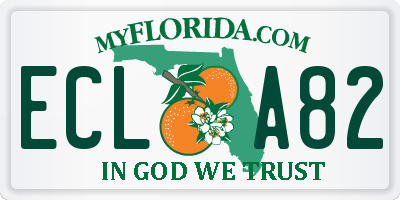 FL license plate ECLA82