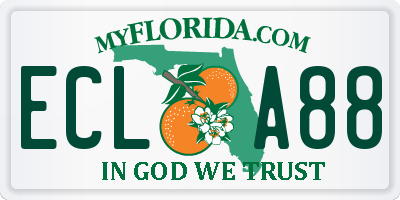 FL license plate ECLA88