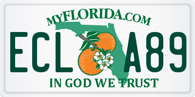 FL license plate ECLA89