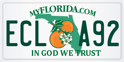 FL license plate ECLA92