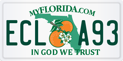 FL license plate ECLA93
