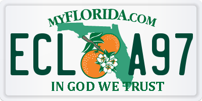 FL license plate ECLA97