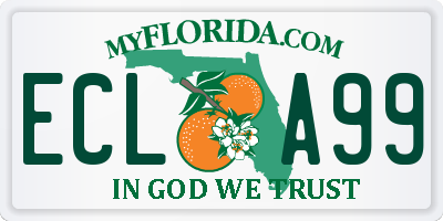 FL license plate ECLA99