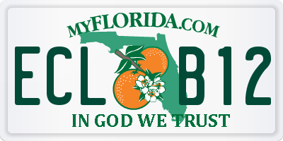 FL license plate ECLB12