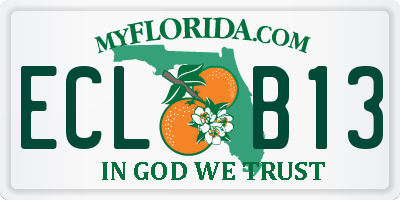 FL license plate ECLB13