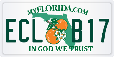 FL license plate ECLB17