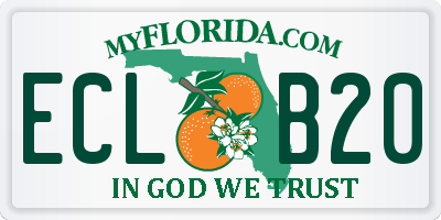 FL license plate ECLB20