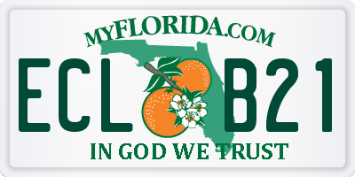 FL license plate ECLB21