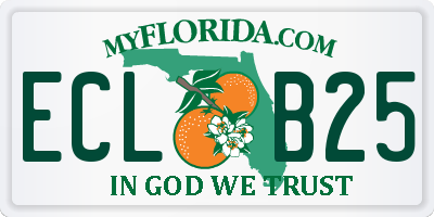 FL license plate ECLB25