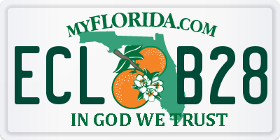 FL license plate ECLB28