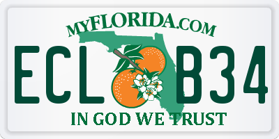FL license plate ECLB34