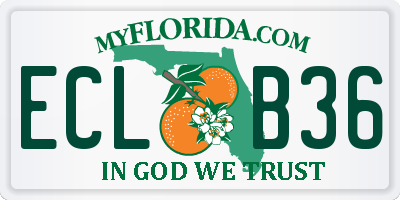FL license plate ECLB36