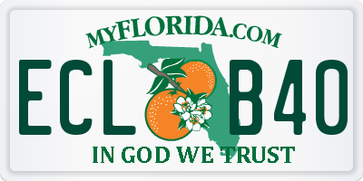 FL license plate ECLB40