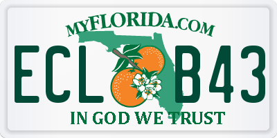 FL license plate ECLB43