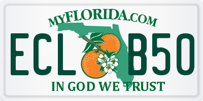 FL license plate ECLB50