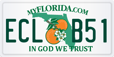 FL license plate ECLB51
