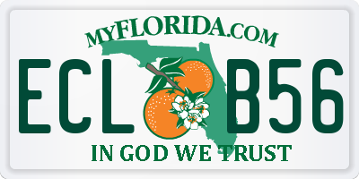 FL license plate ECLB56
