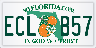 FL license plate ECLB57