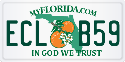 FL license plate ECLB59