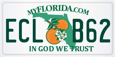 FL license plate ECLB62