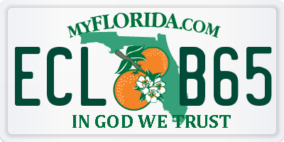 FL license plate ECLB65