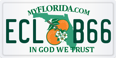 FL license plate ECLB66