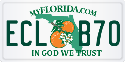 FL license plate ECLB70