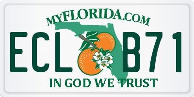 FL license plate ECLB71