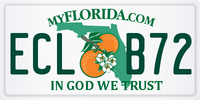FL license plate ECLB72