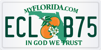 FL license plate ECLB75