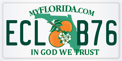 FL license plate ECLB76