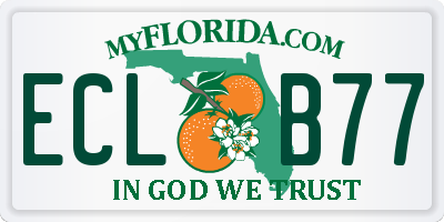 FL license plate ECLB77