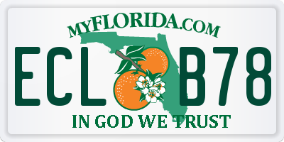 FL license plate ECLB78