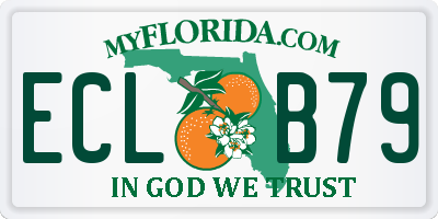 FL license plate ECLB79