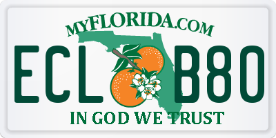 FL license plate ECLB80