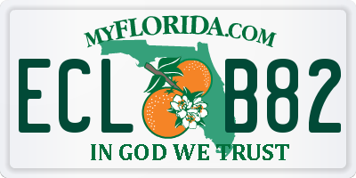 FL license plate ECLB82