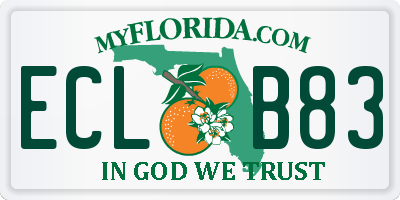 FL license plate ECLB83