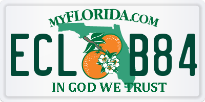 FL license plate ECLB84