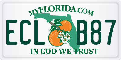 FL license plate ECLB87