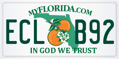 FL license plate ECLB92