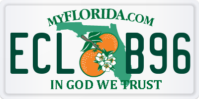 FL license plate ECLB96