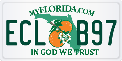 FL license plate ECLB97
