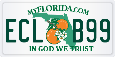 FL license plate ECLB99
